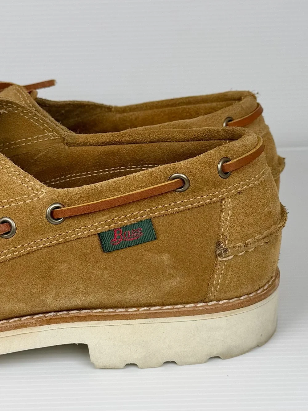 G.H. Bass Ranger Camp Moc Super Lug Tan Suede Boat Shoes Men’s 11.5 D